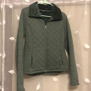 Green North Face jacket
